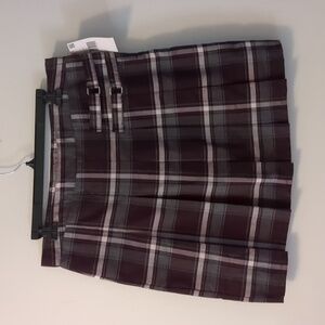 2 tab pleated scooter plaid